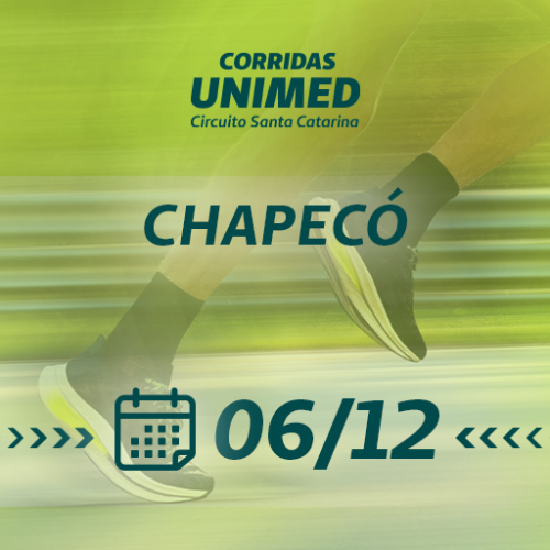 CORRIDAS UNIMED CIRCUITO SC – 2026 – ETAPA CHAPECÓ