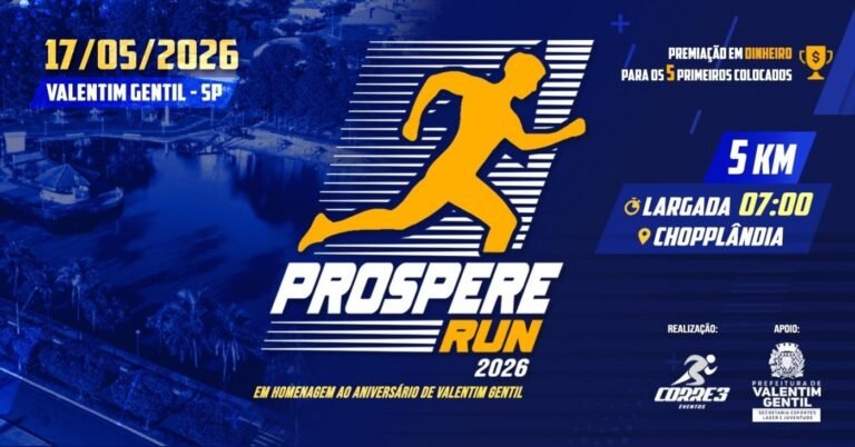 1ª CORRIDA PEDESTRE PROSPERE RUN – VALENTIM GENTIL-SP