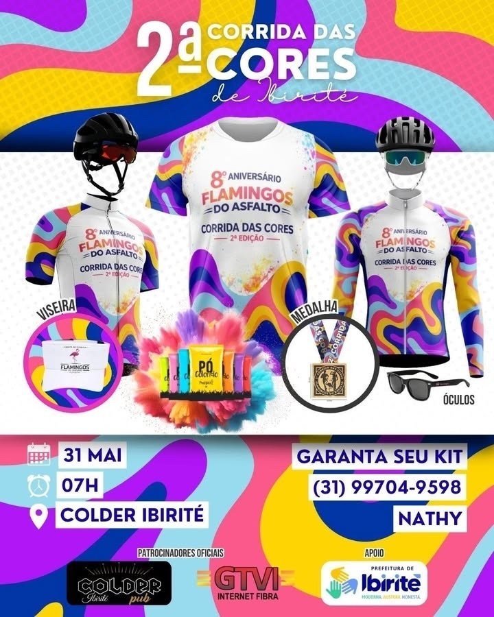 2º corrida das cores Flamingos do Asfalto Ibirité