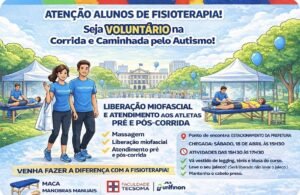 Atendimento de Fisioterapia na Corrida e Caminhada pelo Autismo.