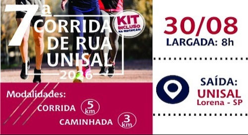 7 Corrida de Rua e Caminhada Unisal Lorena