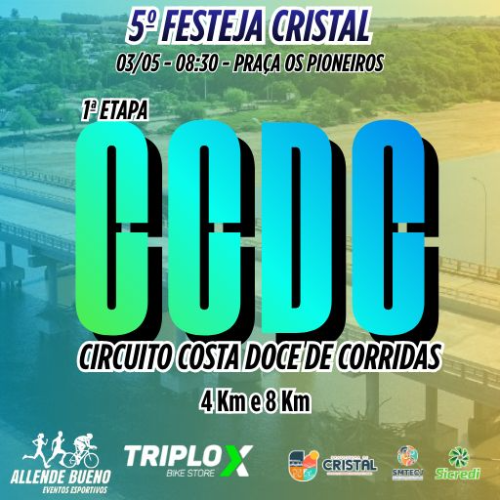 CIRCUITO COSTA DOCE DE CORRIDAS 2026 – ETAPA CRISTAL – RS
