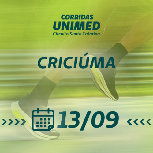 CORRIDAS UNIMED CIRCUITO SC – 2026 – ETAPA CRICIÚMA