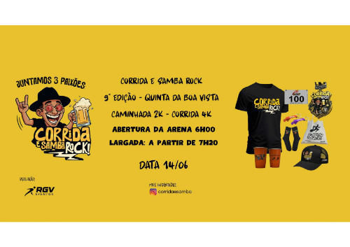 9° EDIÇÃO – CORRIDA e SAMBA ROCK