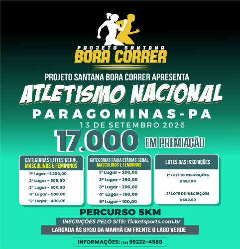 PROJETO SANTANA BORA CORRER – PARAGOMINAS