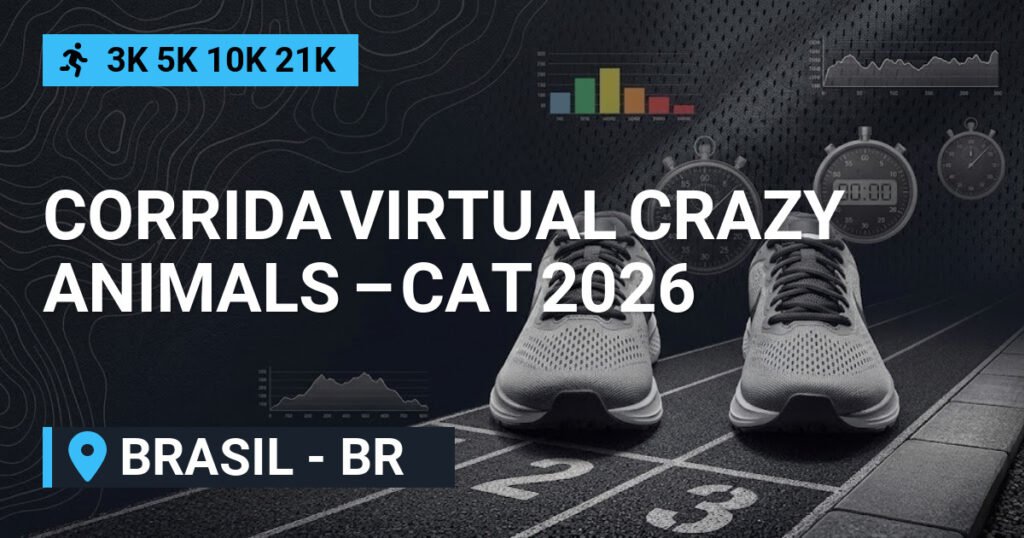 Corrida Virtual CRAZY Animals – CAT 2026