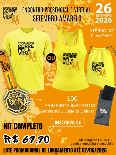 Todo Mundo Corre pela Vida Setembro Amarelo 2026