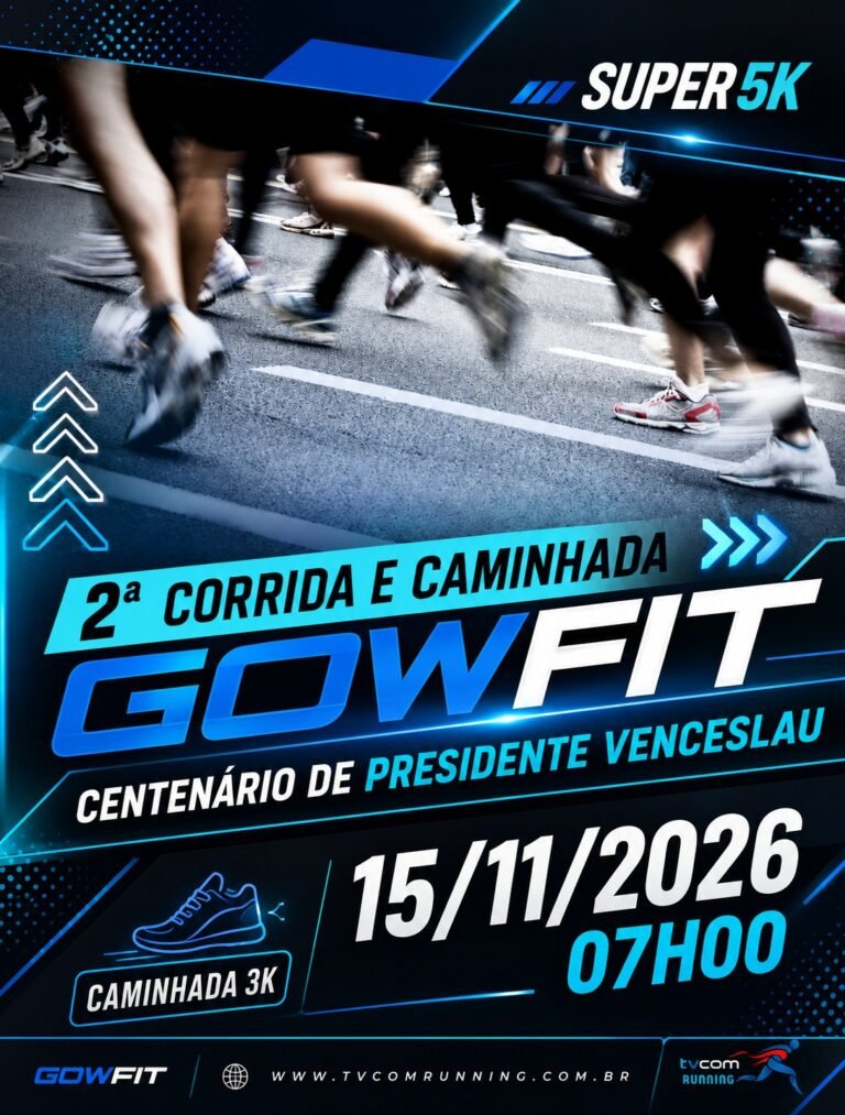 2ª Corrida e Caminhada Gowfit Presidente Venceslau Sp