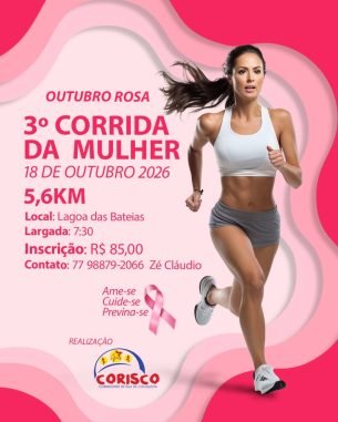 3ª Corrida da Mulher Outubro Rosa Corisco