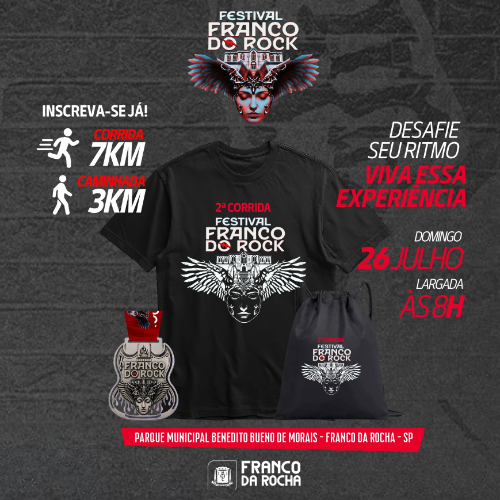 2ª Corrida Festival Franco do Rock 2026