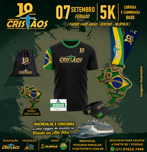 10° Aniversário Corredores Cristãos – 5K Corrida e Caminhada Solidária