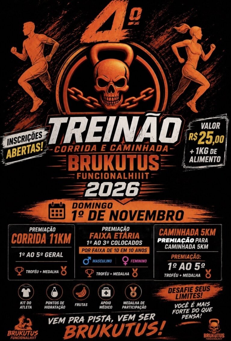 4º Treinão Brukutus Funcionalhiit (corrida e Caminhada)