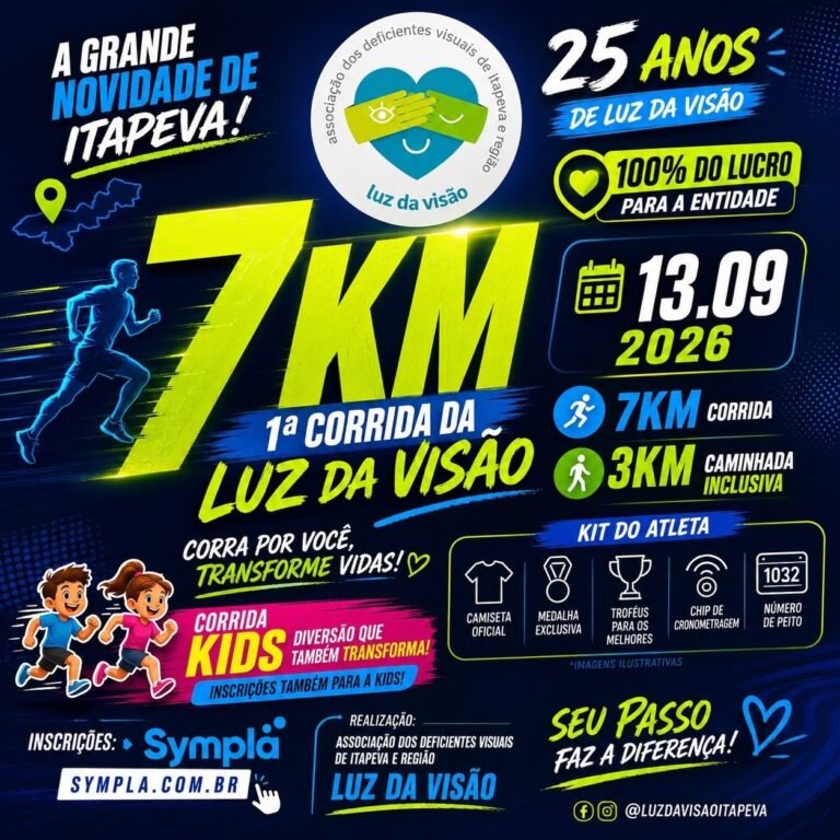 1ª Corrida e Caminhada Luz da Visão – Itapeva / Sp