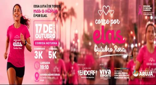 Corrida e Caminhada Corre por Elas Outubro Rosa