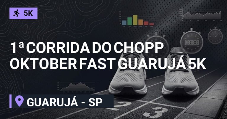 1ª Corrida do Chopp Oktober Fast Guarujá 5K 2026: Inscrições e Percurso em Guarujá