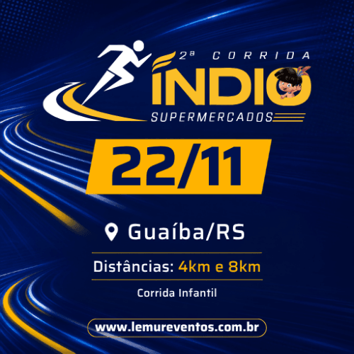 2ª Corrida Índio Supermercados 2026: Inscrições e Percurso em Guaíba