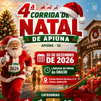4ª Corrida de Natal de Apiúna 2026: Inscrições e Percurso em Apiúna