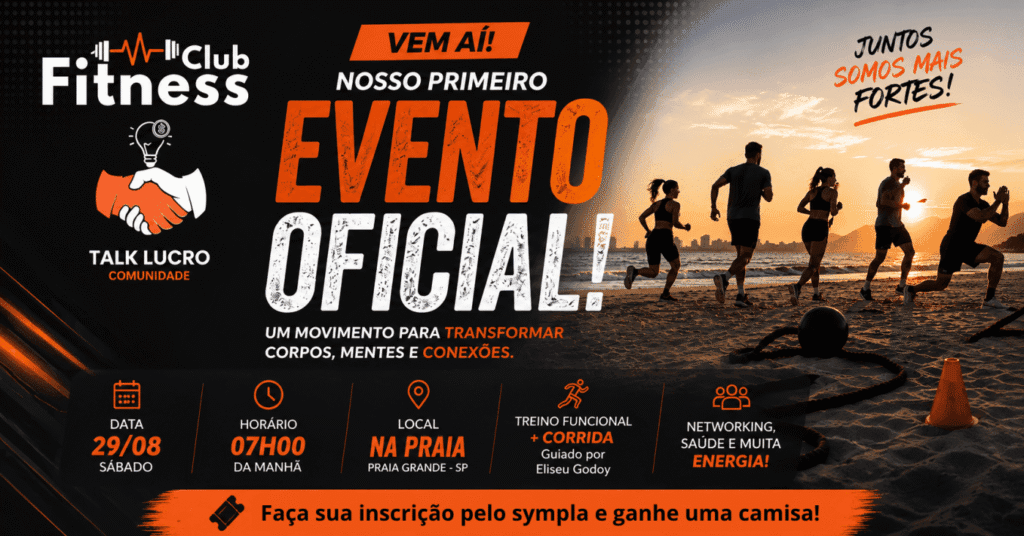 Club Fitness Talk Lucro / Corrida + Funcional na Praia