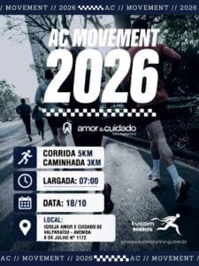 Ac Movement 1ª Corrida Igreja Amor e Cuidado 2026: Inscrições e Percurso em Valparaíso