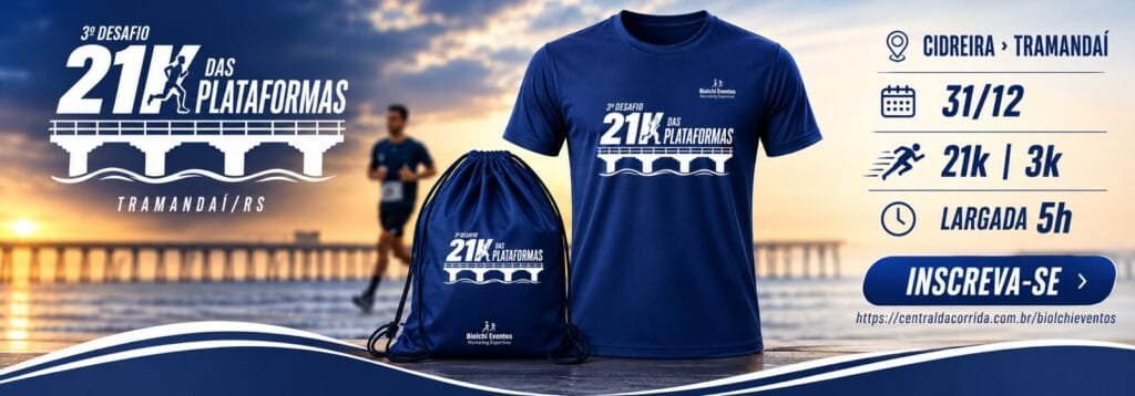 Desafio das Plataformas 21K Cidreira – Tramandaí 2026