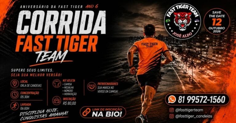 Corrida Fast Tiger Team Ano 6: Inscrições e Percurso em Jaboatão dos Guararapes