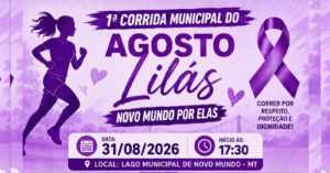 Corrida Municipal – Agosto Lilás: Inscrições em Novo Mundo