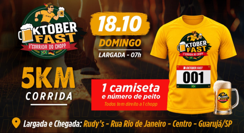 I Corrida do Chopp Oktober Fast: Inscrições e Percurso em Guarujá