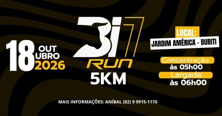 1ª Corrida Bi7 Run 2026: Inscrições em Penedo