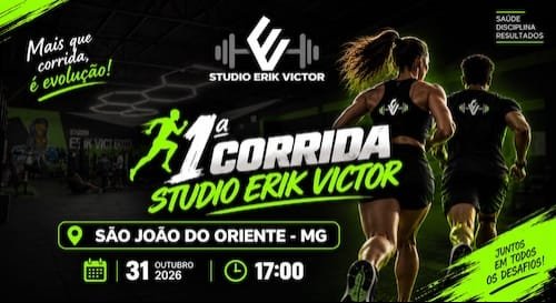 1ª Corrida Studio Erik Victor 2026: Inscrições e Percurso em São João do Oriente