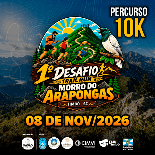 1º Desafio Trail Run – Morro Arapongas 2026: Inscrições e Percurso em Timbó