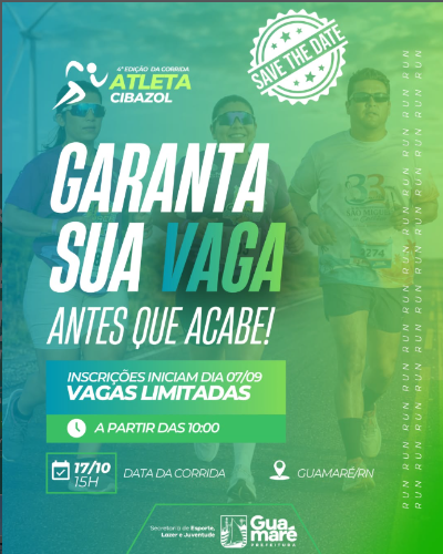 4ª Edição da Corrida Atleta Cibazol 2026: Inscrições e Premiação em Guamaré
