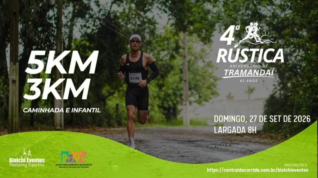4ª Rústica Aniversário de Tramandaí 61 Anos: Inscrições e Percurso em Tramandaí