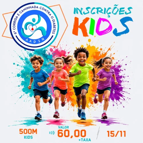 6ª Corrida e Caminhada Kids contra o Diabetes: Inscrições em Sinop