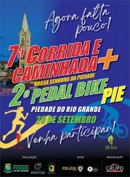7ª Corrida e Caminhada de Nossa Senhora da Piedade e 2º Pedal Bike: Inscrições e Percurso em Piedade do Rio Grande