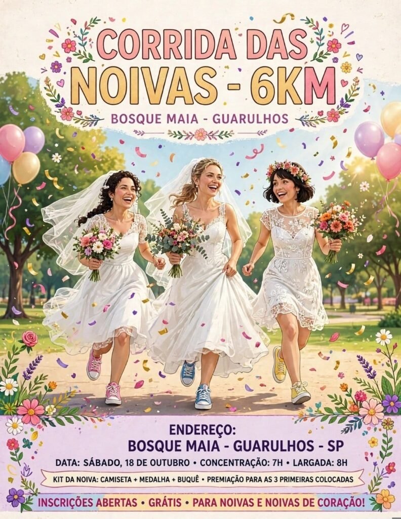 Corrida das Noivas 2026: Inscrições em Guarulhos