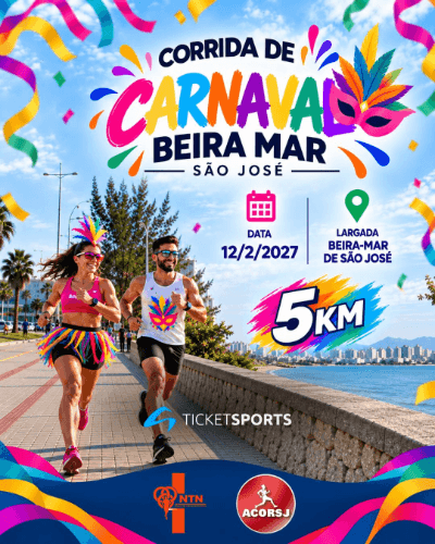 Corrida de Carnaval Beira-Mar de São José 5K 2027: Inscrições e Percurso em São José