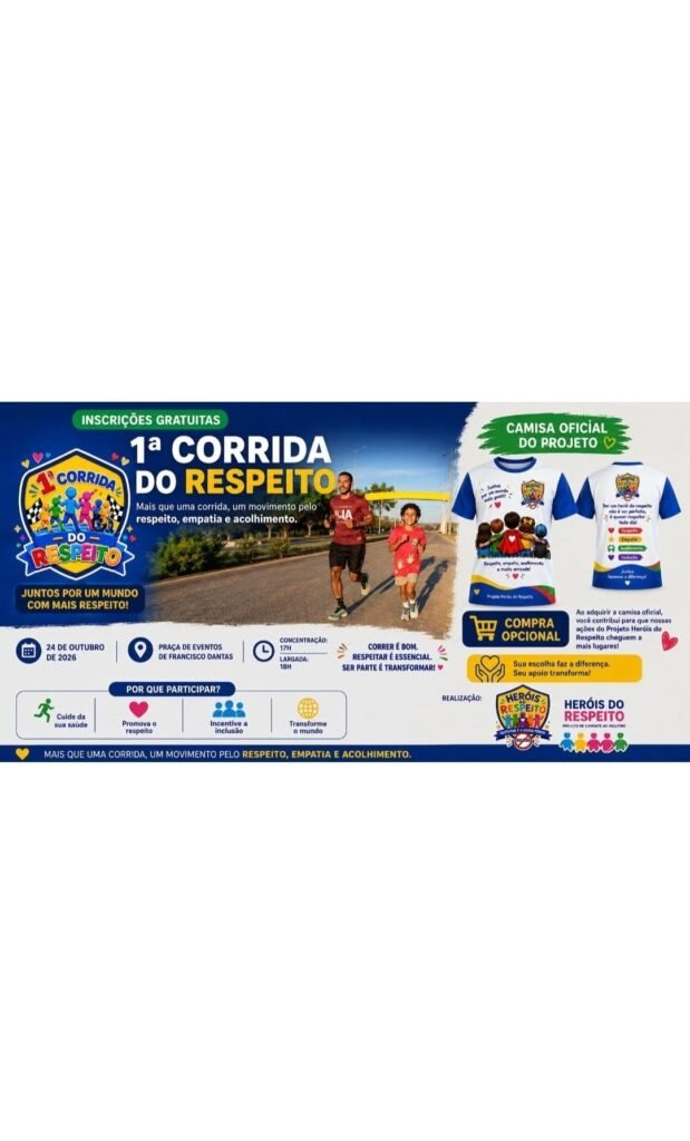 I Corrida do Respeito 2026: Inscrições em Francisco Dantas