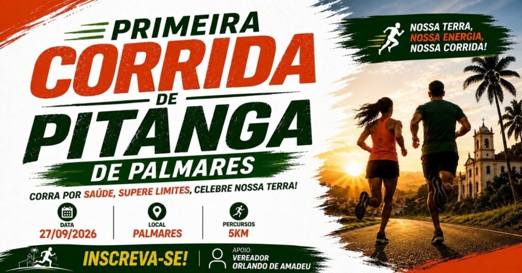 Primeira Corrida de Palmares e Pitanga 2026: Inscrições e Percurso em Simões Filho