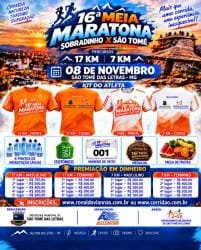 16 Meia Maratona Sobradinho X São Thomé 2026: Inscrições e Percurso em São Thomé das Letras