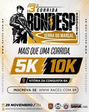 3ª Corrida Rondesp Serra do Marçal 2026: Inscrições e Percurso em Vitória da Conquista