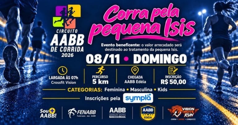 Circuito AABB de Corrida Edéia 2026: Solidariedade e Esporte em Edéia