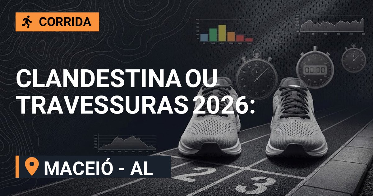 Clandestina ou Travessuras 2026: Inscrições e Percurso em Maceió