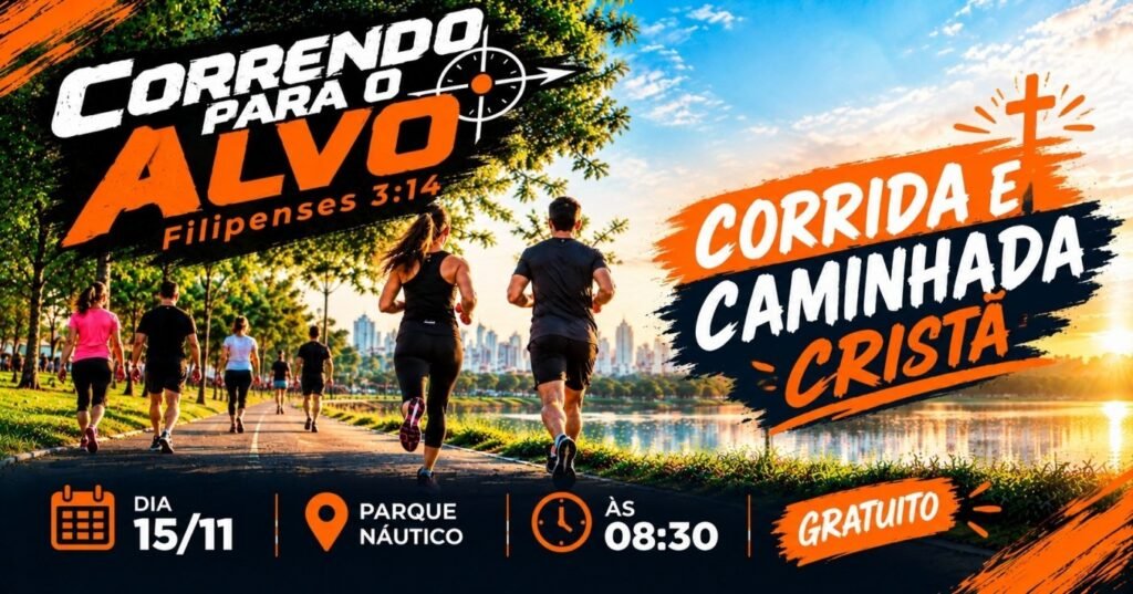 Corrida e Caminhada Cristã Correndo para o Alvo 2026: Inscrições em Curitiba