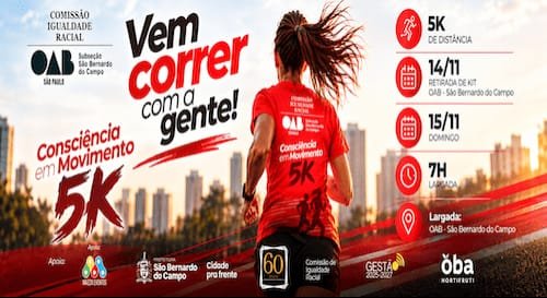 Corrida OAB SBC 2026: Inscrições e Percurso em São Bernardo do Campo