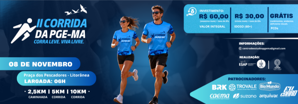 Corrida PGE 2026: Inscrições e Percurso em São Luís