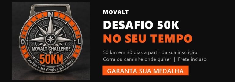 Desafio Virtual Movalt 50K 2027: Inscrições em Goiânia