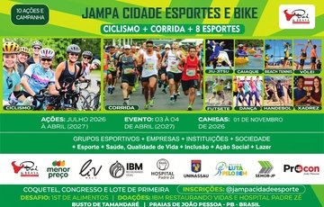 Jampa Cidade Esportes e Bike 2027: Inscrições e Percurso em João Pessoa